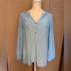 Lilly Pulitzer Elsa Baby Blue Silk Top